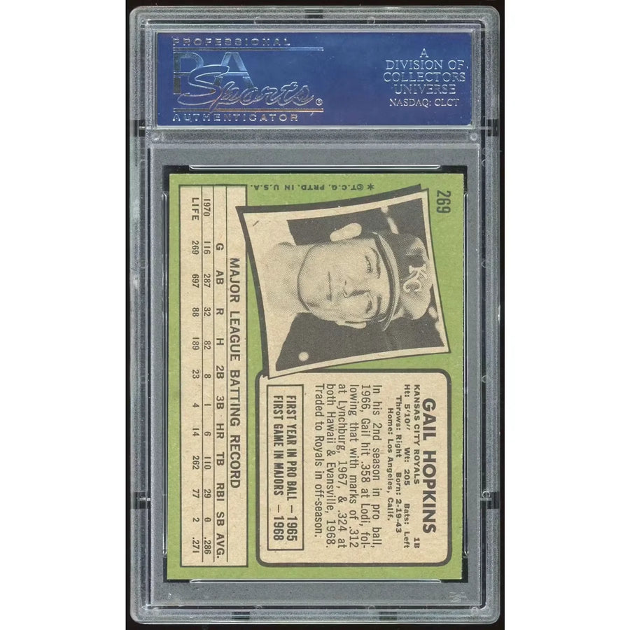 1971 Topps #269 Gail Hopkins Baseball Card | PSA 8.5