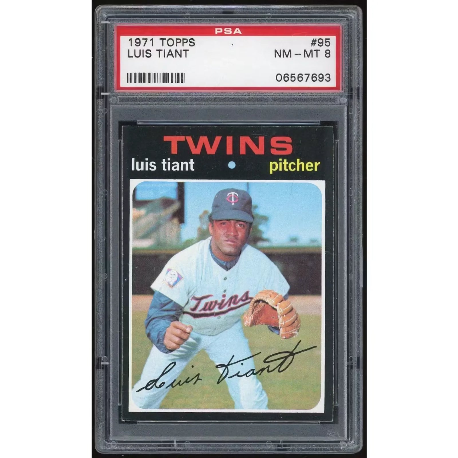Luis Tiant 1971 Topps #95 Baseball Card | PSA 8