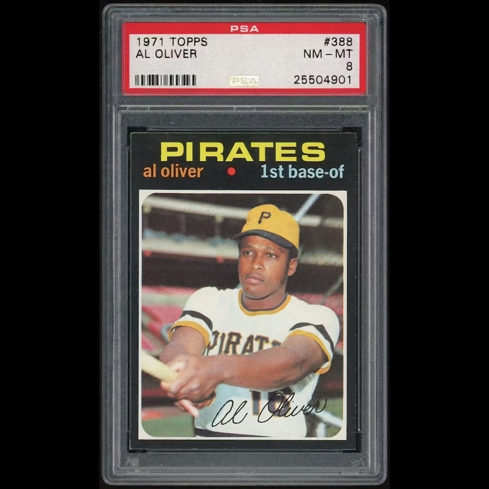 Al Oliver 1971 Topps #388 Baseball Card | PSA 8