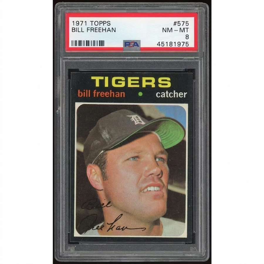 Bill Freehan 1971 Topps #575 Baseball Card | PSA 8 1975