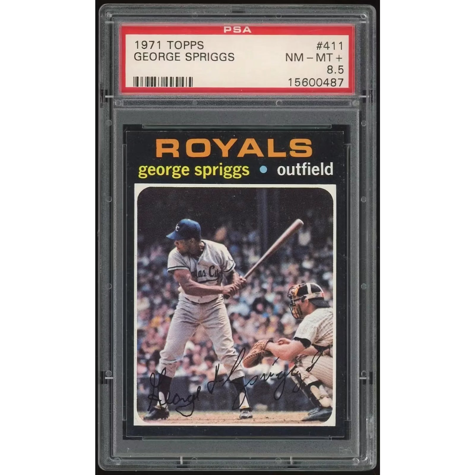 1971 Topps #411 George Spriggs Baseball Card | PSA 8.5