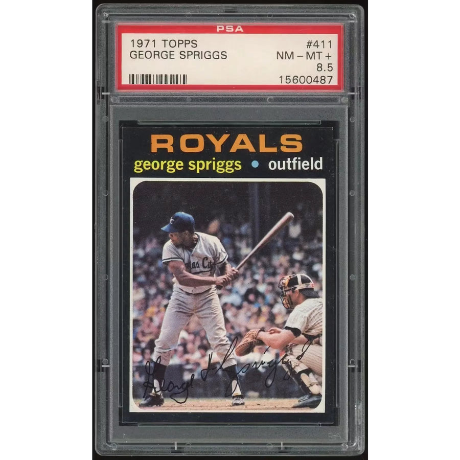 1971 Topps #411 George Spriggs Baseball Card | PSA 8.5