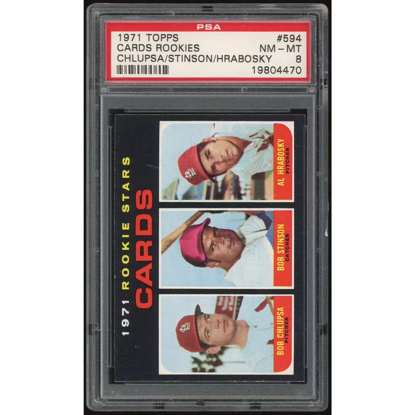 1971 Topps #594 Al Hrabosky Rookie Card | PSA 8