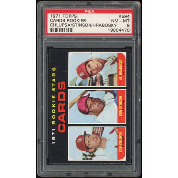 1971 Topps #594 Al Hrabosky Rookie Card | PSA 8