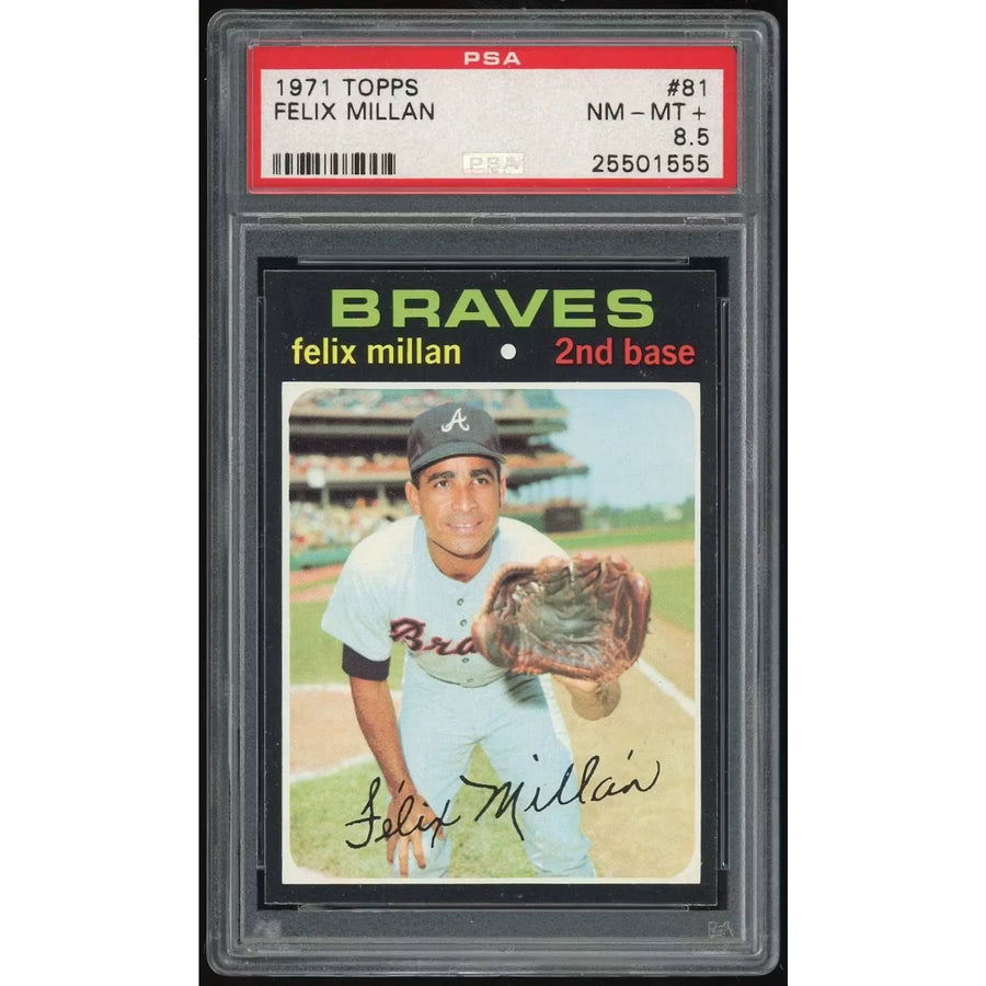 Felix Millan 1971 Topps #81 Baseball Card | PSA 8.5