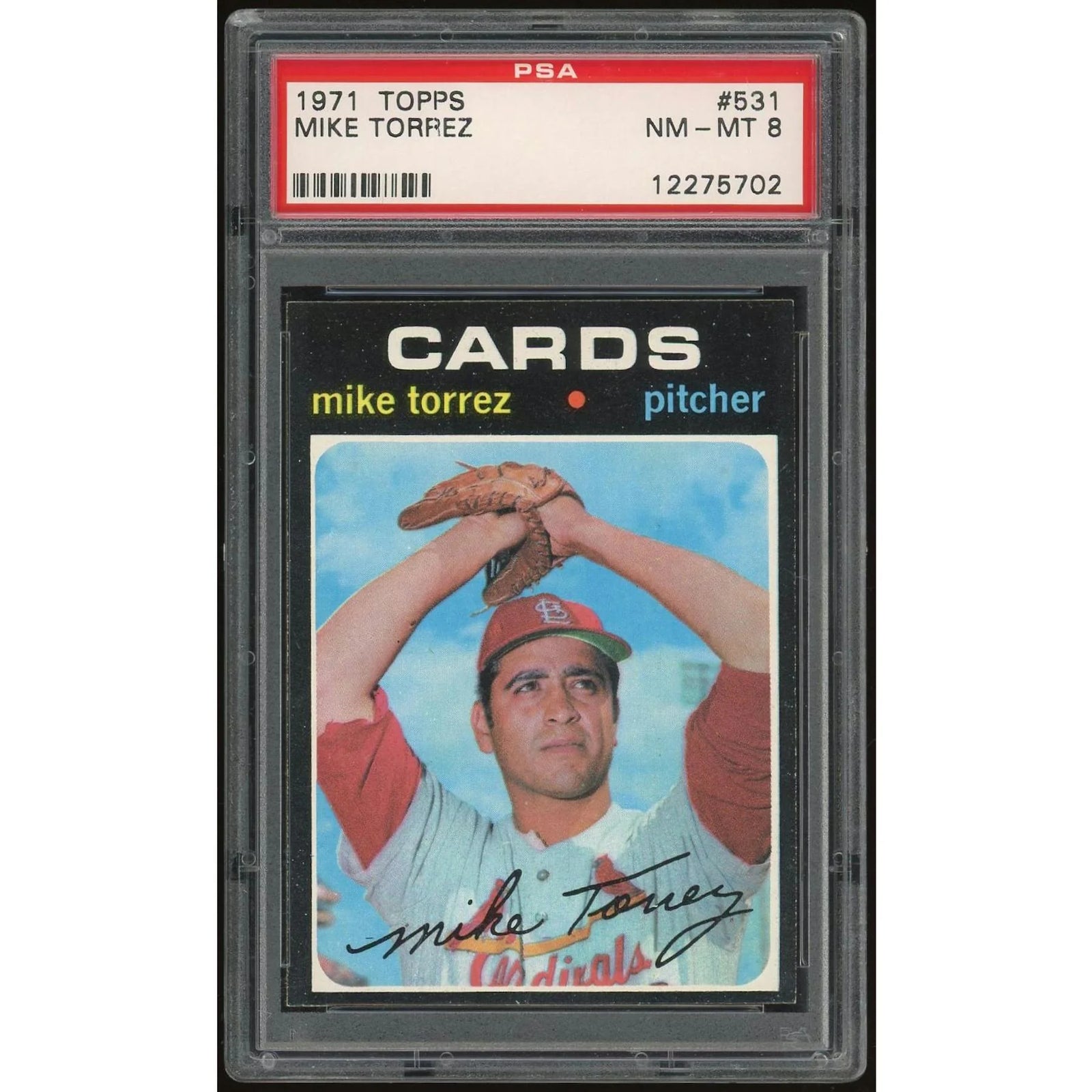 1971 Topps #531 Mike Torrez Baseball Card | PSA 8