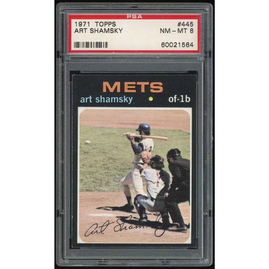 Art Shamsky 1971 Topps #445 Baseball Card | PSA 8