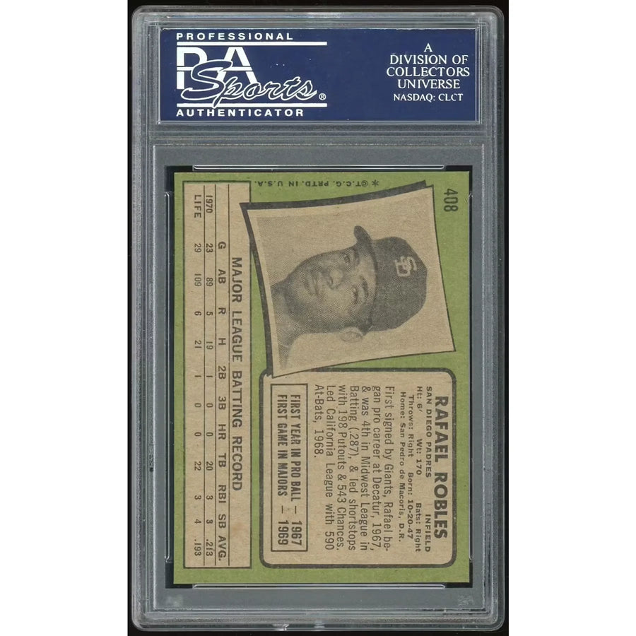 Rafael Robles 1971 Topps #408 Baseball Card | PSA 8.5