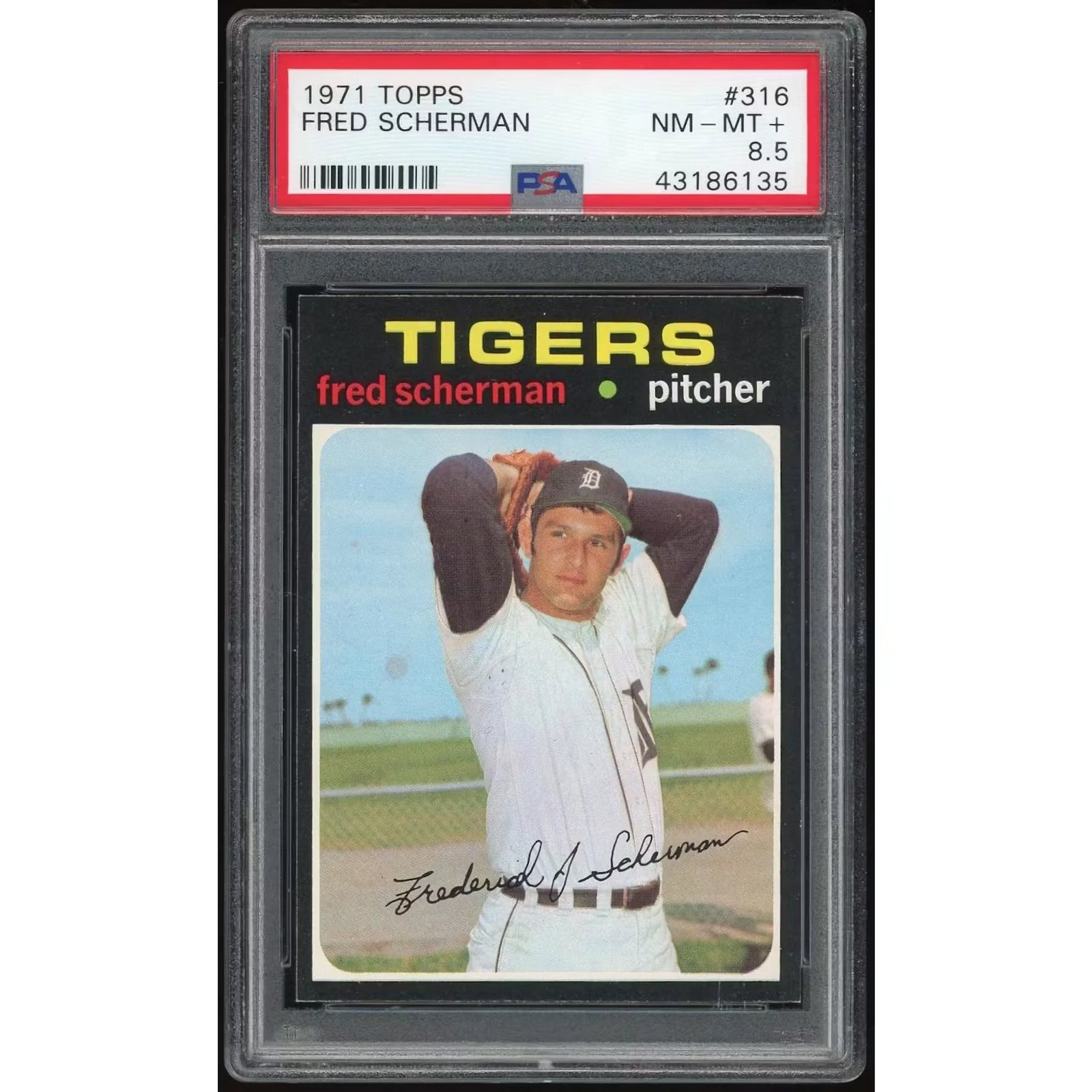 Fred Scherman 1971 Topps #316 Rookie Card | PSA 8.5