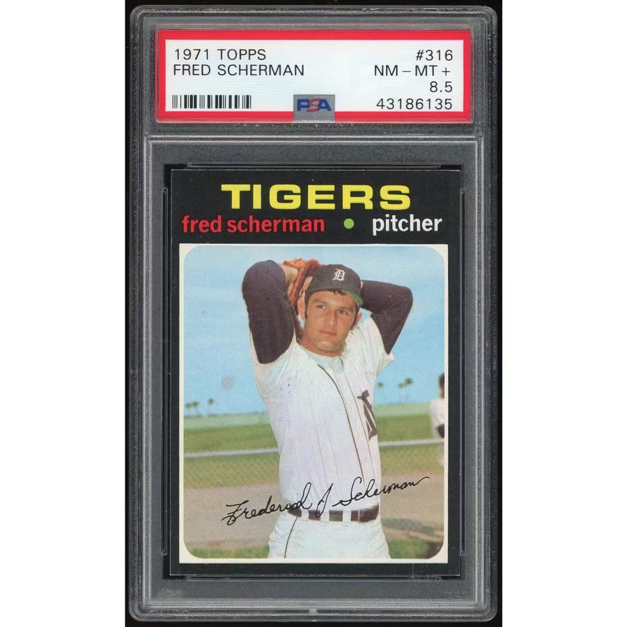 Fred Scherman 1971 Topps #316 Rookie Card | PSA 8.5