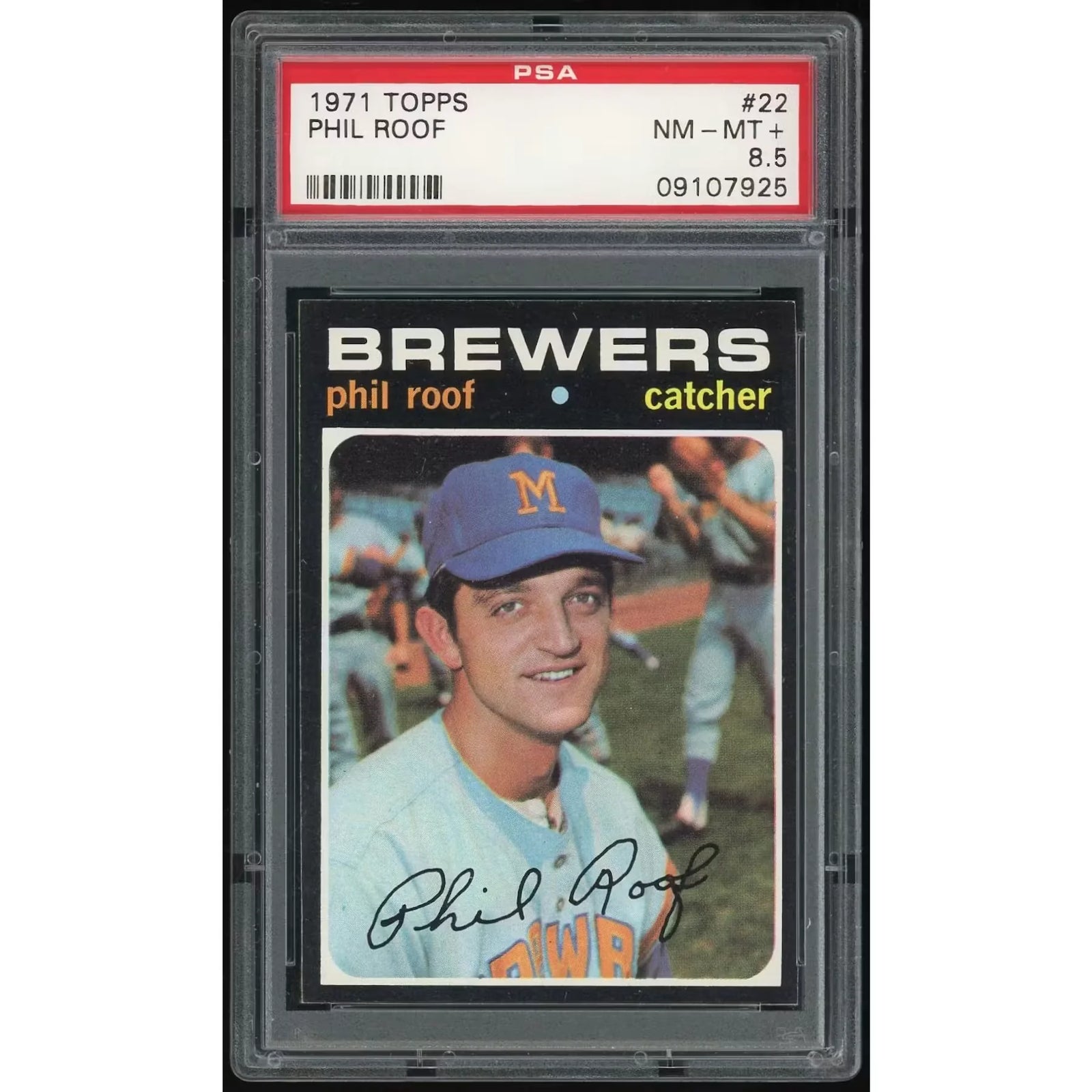 Phil Roof 1971 Topps #22 Baseball Card | PSA 8.5