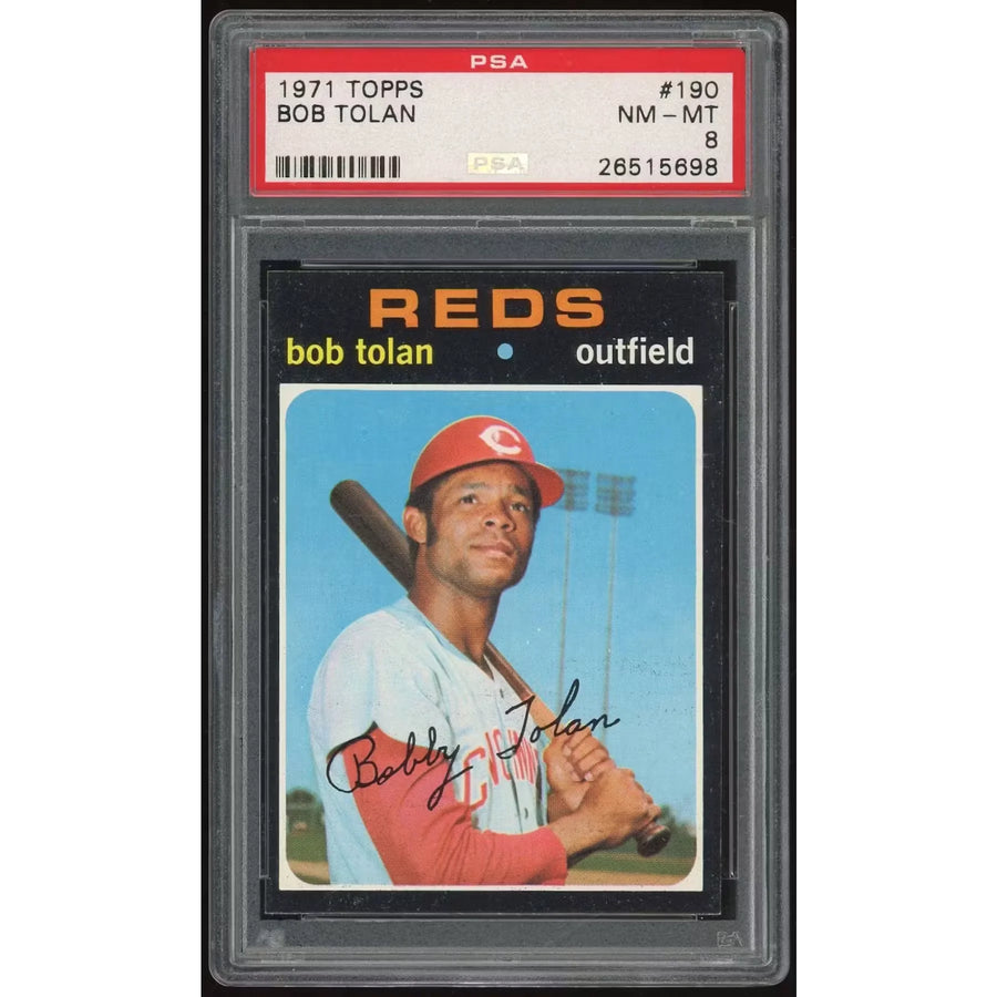 Bob Tolan 1971 Topps #190 Baseball Card | PSA 8