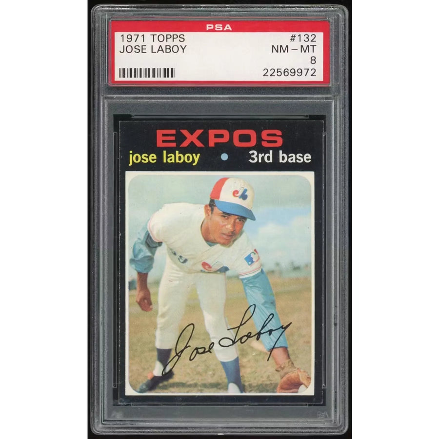 1971 Topps #132 Jose Laboy Baseball Card | PSA 8