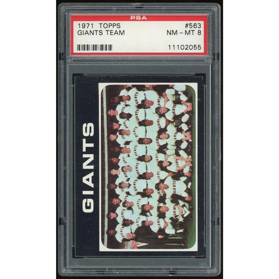 1971 Topps #563 Giants Team Card | PSA 8 2055