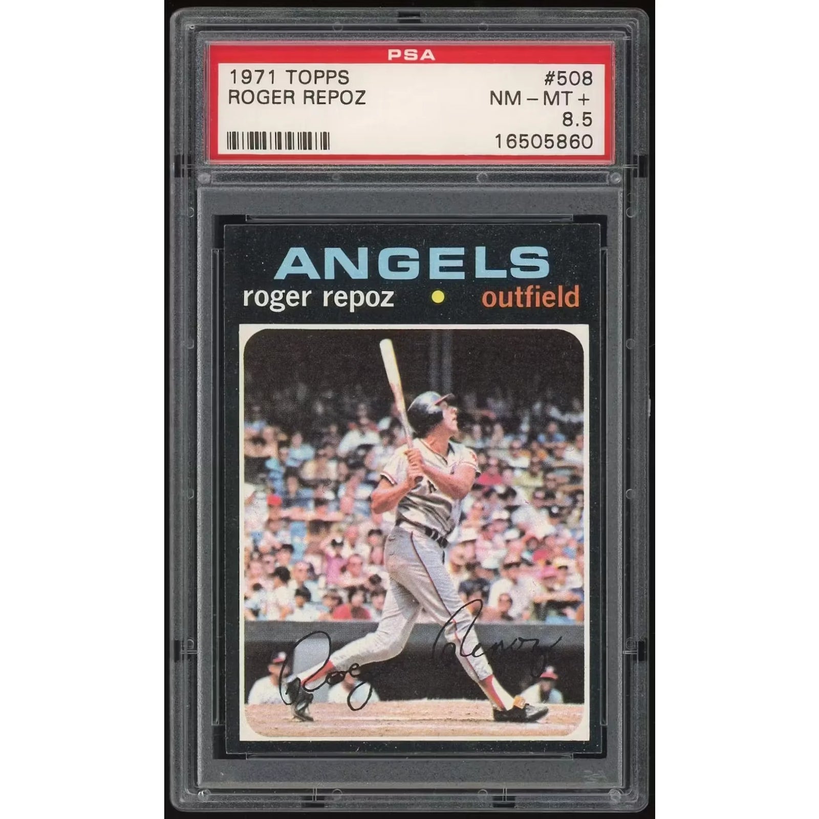 Roger Repoz 1971 Topps #508 Baseball Card | PSA 8.5