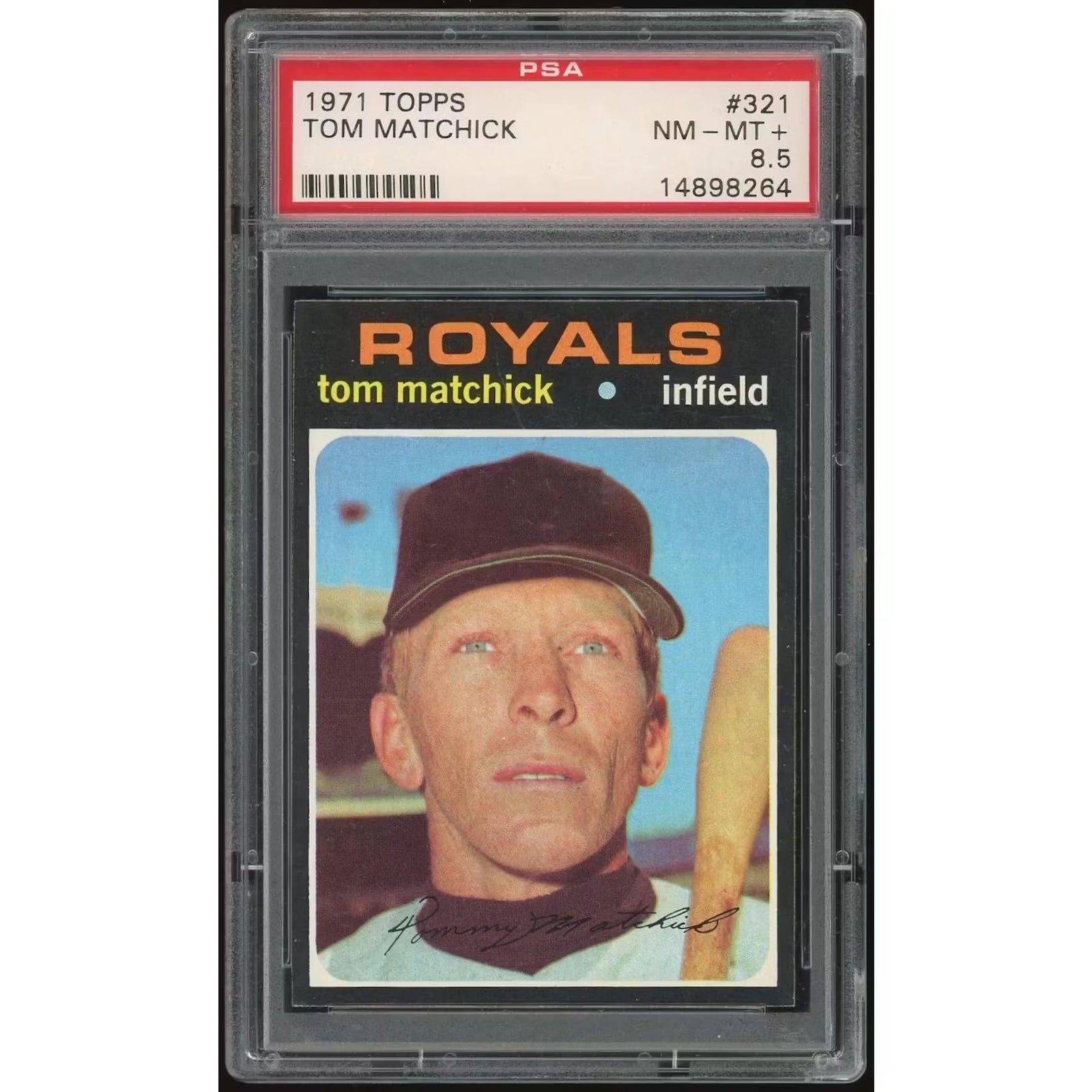 Tom Matchick 1971 Topps #321 Baseball Card | PSA 8.5