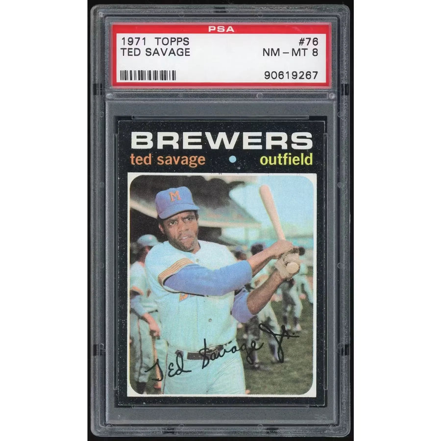 Ted Savage 1971 Topps #76 Baseball Card | PSA 8