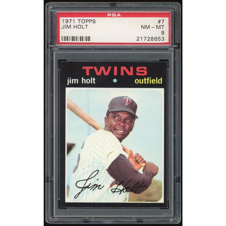 Jim Holt 1971 Topps #7 Rookie Card | PSA 8