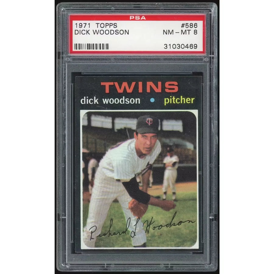 Dick Woodson 1971 Topps #586 Baseball Card | PSA 8