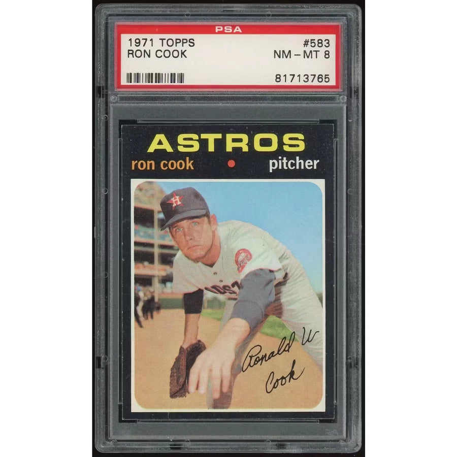 Ron Cook 1971 Topps #583 Rookie Card | PSA 8