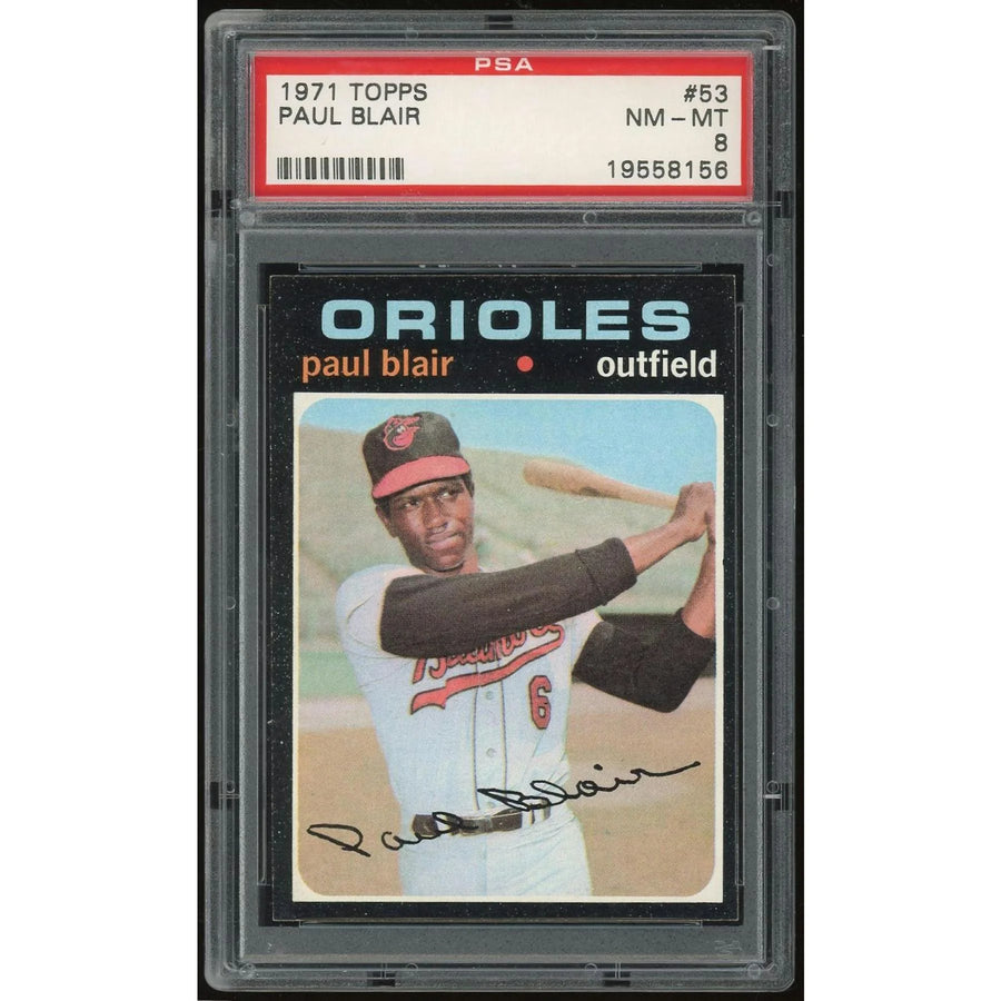 Paul Blair 1971 Topps #53 Baseball Card | PSA 8