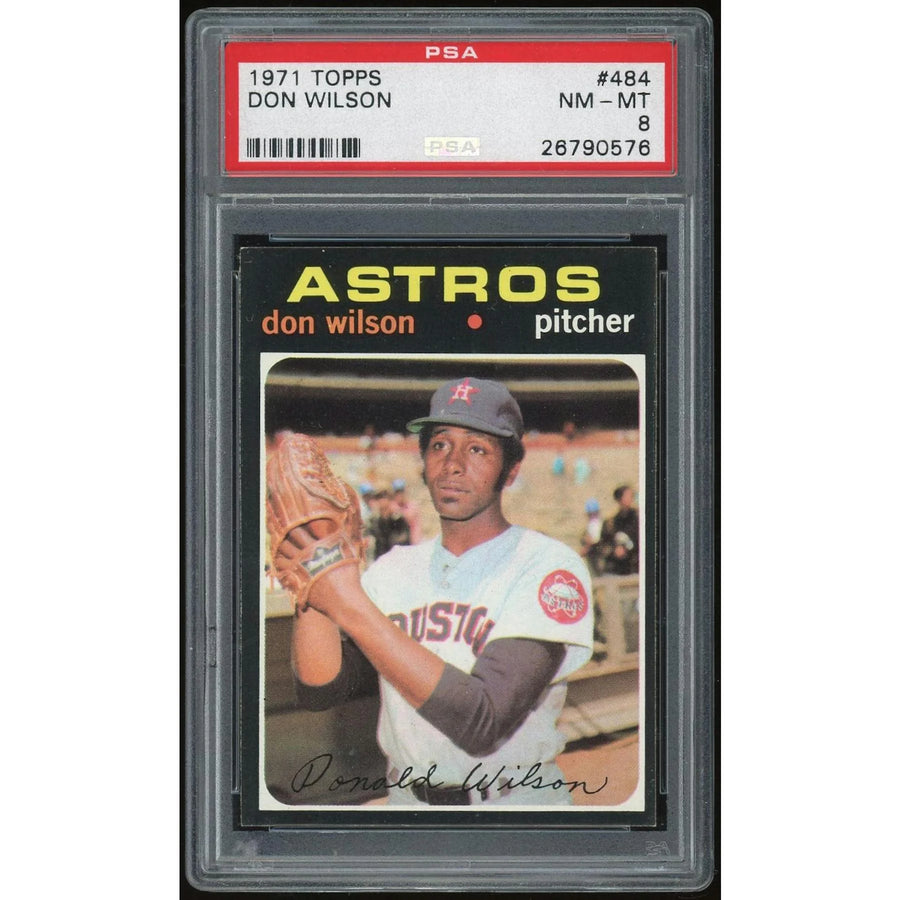 Don Wilson 1971 Topps #484 Baseball Card | PSA 8