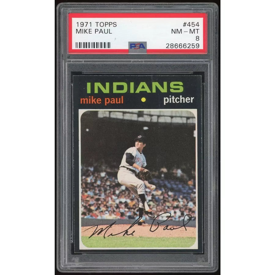 Mike Paul 1971 Topps #454 Baseball Card | PSA 8
