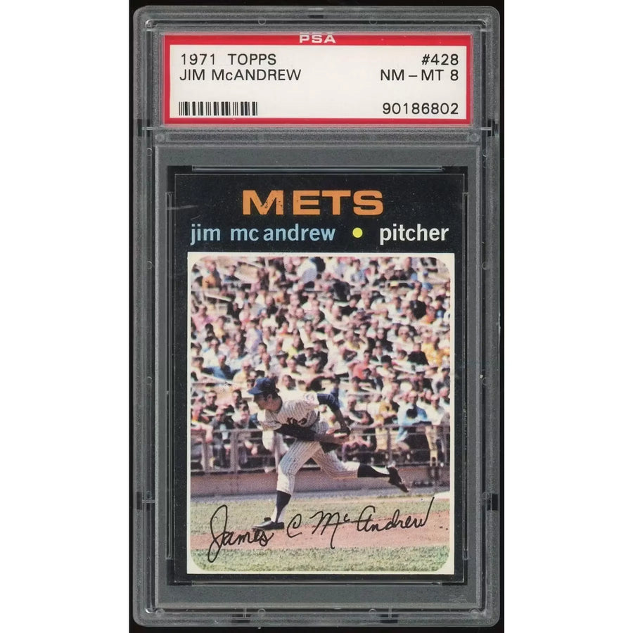 1971 Topps #428 Jim McAndrew Baseball Card | PSA 8