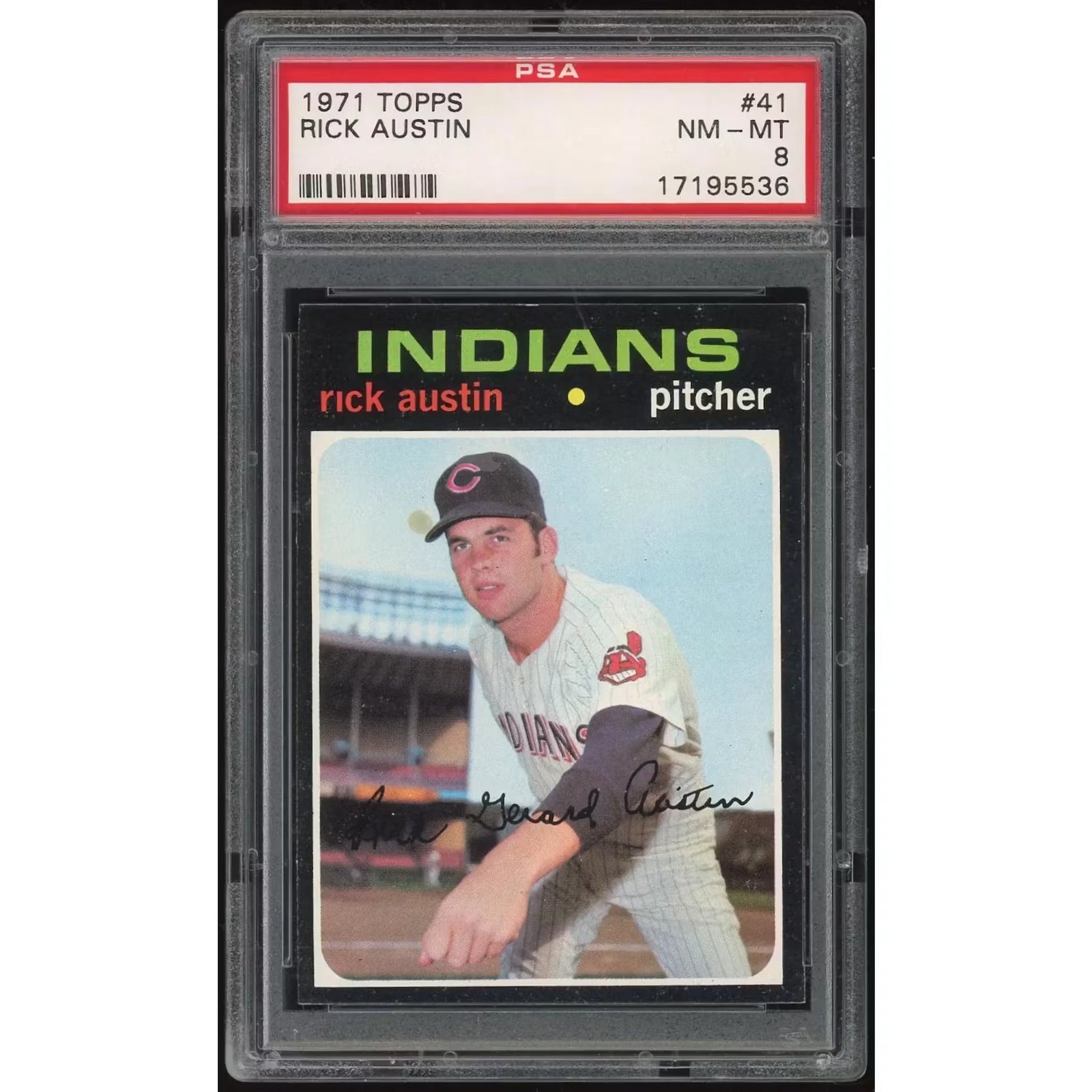 Rick Austin 1971 Topps #41 Rookie Card | PSA 8