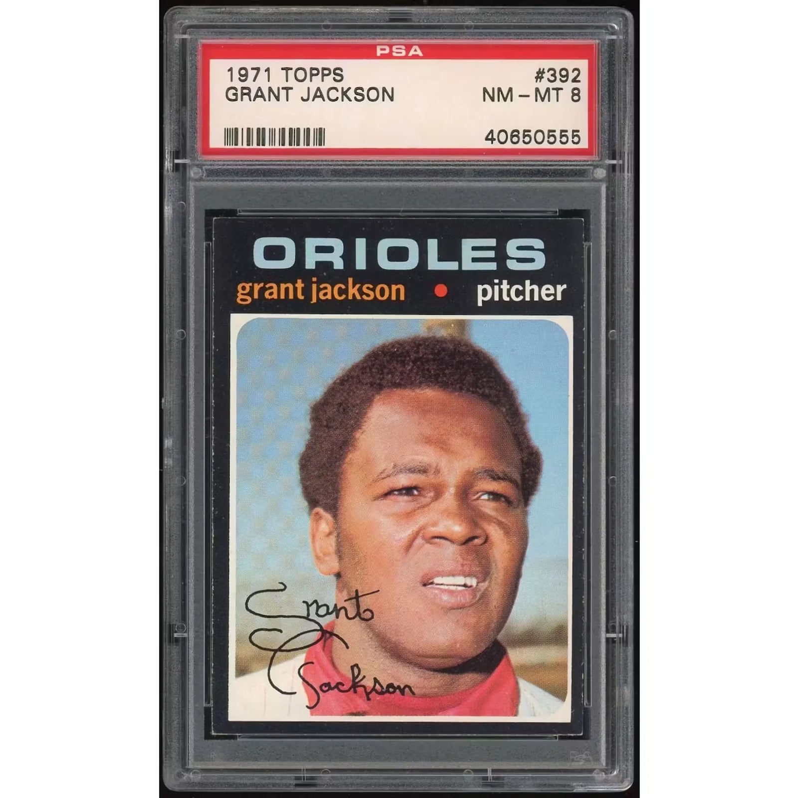 Grant Jackson 1971 Topps #392 Baseball Card | PSA 8