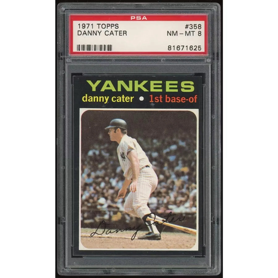 Danny Cater 1971 Topps #358 Baseball Card | PSA 8