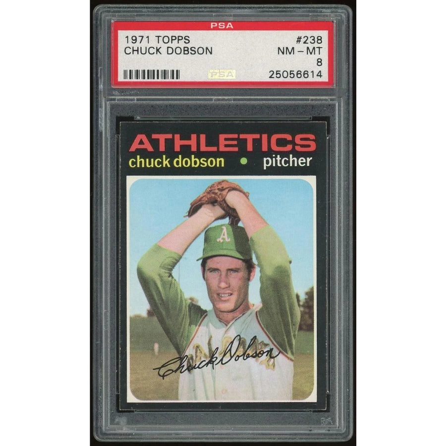 Chuck Dobson 1971 Topps #238 Baseball Card | PSA 8