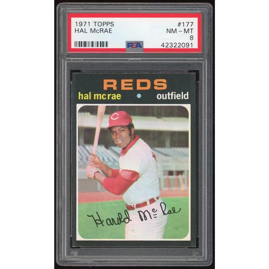Hal McRae 1971 Topps #177 Baseball Card | PSA 8 2091