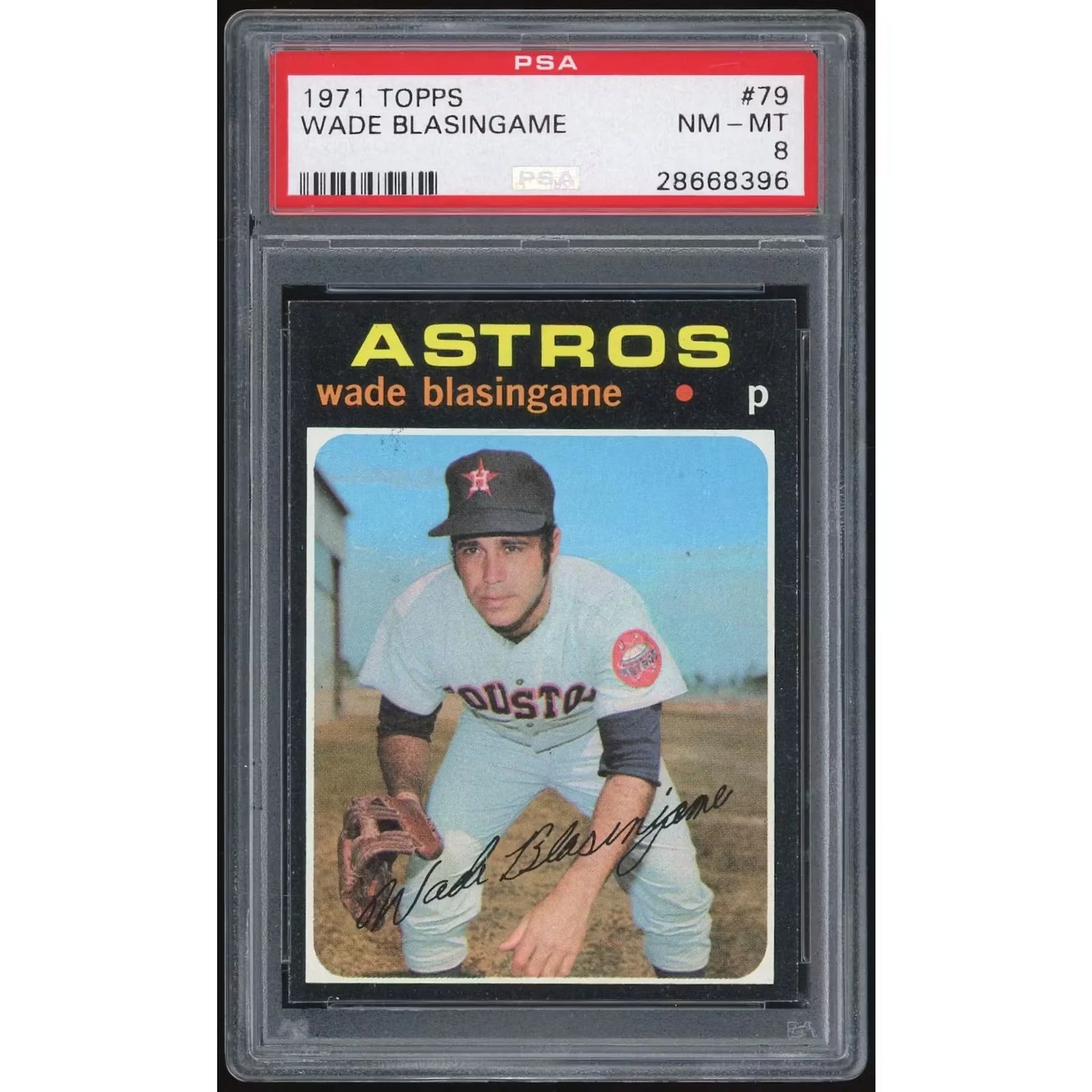 Wade Blasingame 1971 Topps #79 Baseball Card | PSA 8