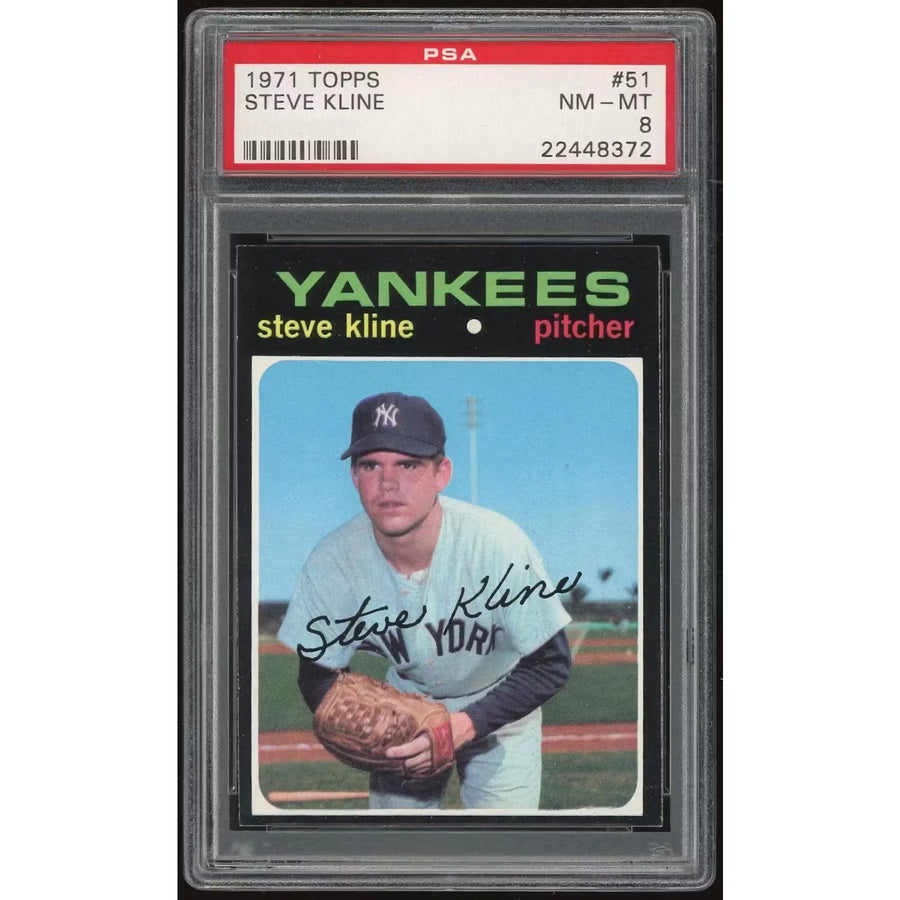 Steve Kline 1971 Topps #51 Rookie Card | PSA 8