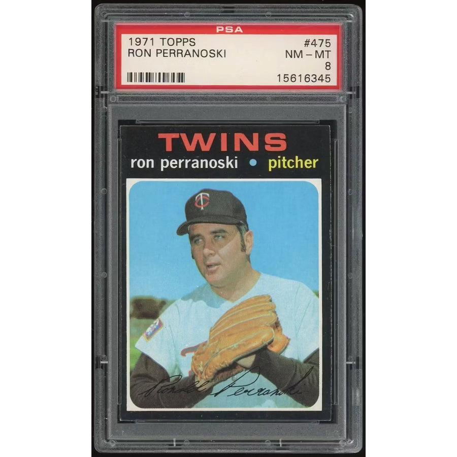 Ron Perranoski 1971 Topps #475 Baseball Card | PSA 8