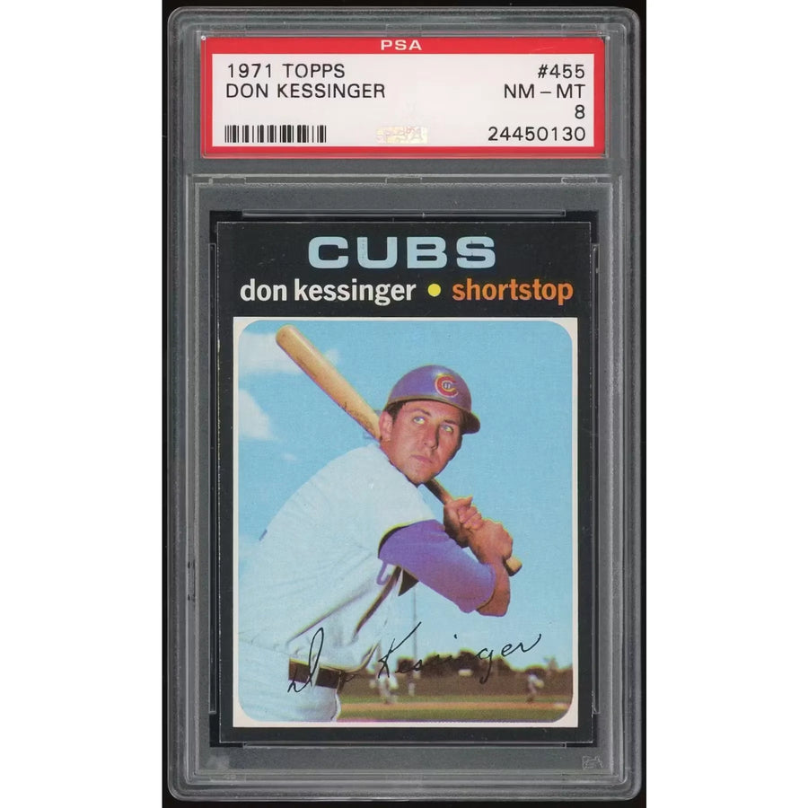 Don Kessinger 1971 Topps #455 Baseball Card | PSA 8