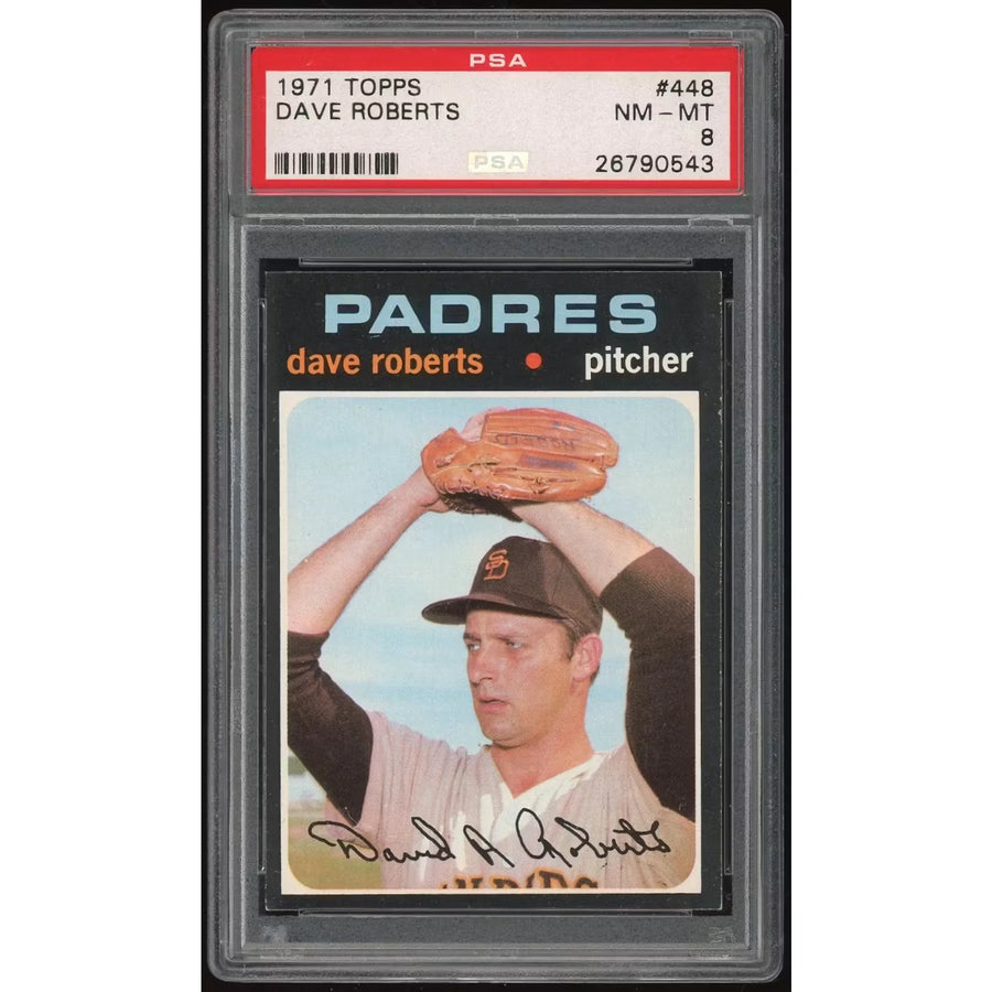1971 Topps #448 Dave Roberts Baseball Card | PSA 8