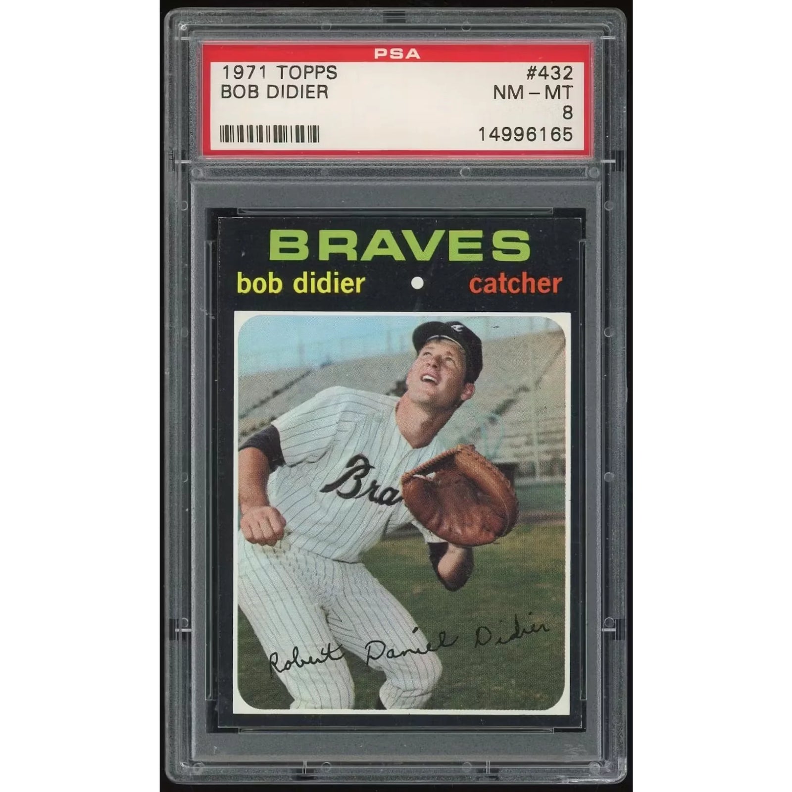 Bob Didier 1971 Topps #432 Baseball Card | PSA 8