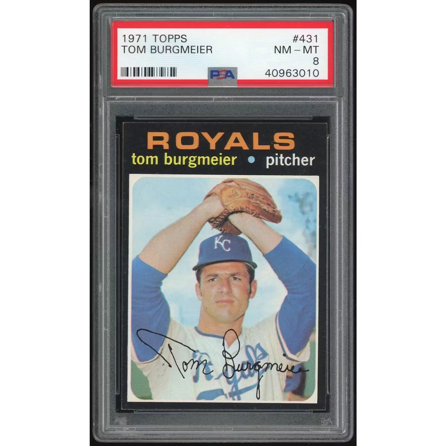 Tom Burgmeier 1971 Topps #431 Baseball Card | PSA 8