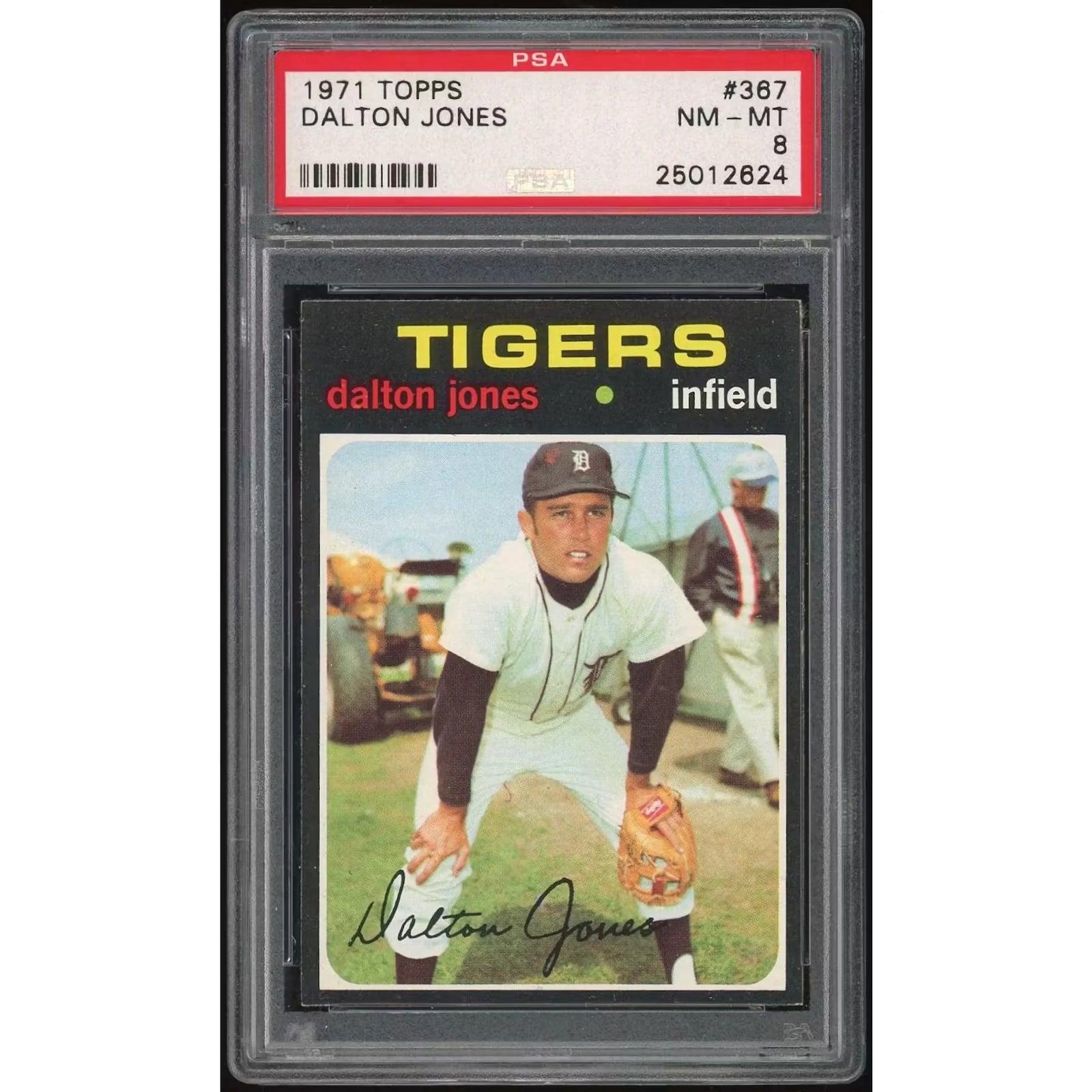Dalton Jones 1971 Topps #367 Baseball Card | PSA 8