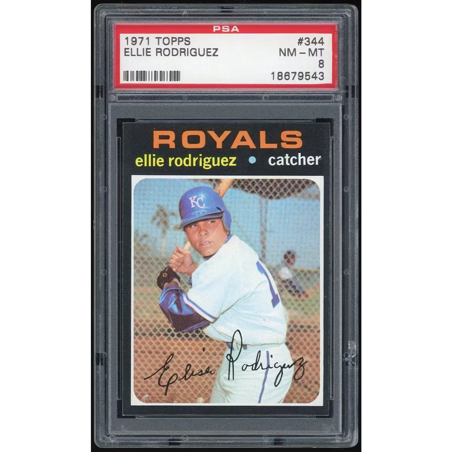 1971 Topps #344 Ellie Rodriguez Baseball Card | PSA 8
