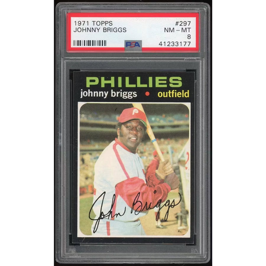 Johnny Briggs 1971 Topps #297 Baseball Card | PSA 8