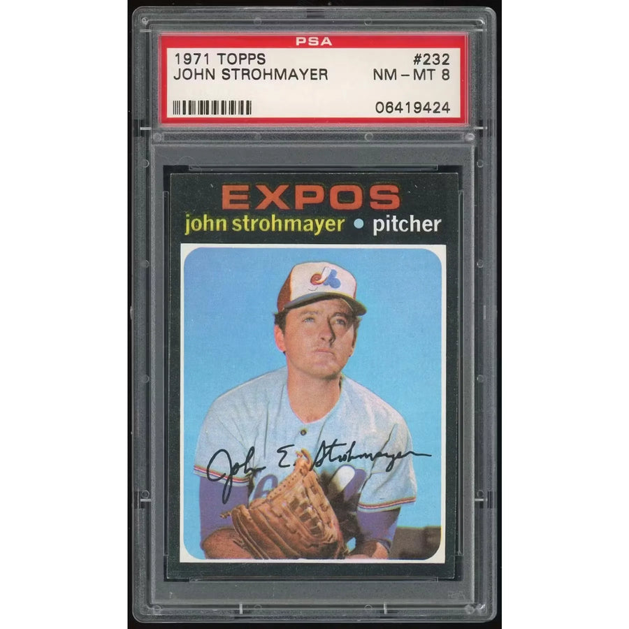 John Strohmayer 1971 Topps #232 Rookie Card | PSA 8