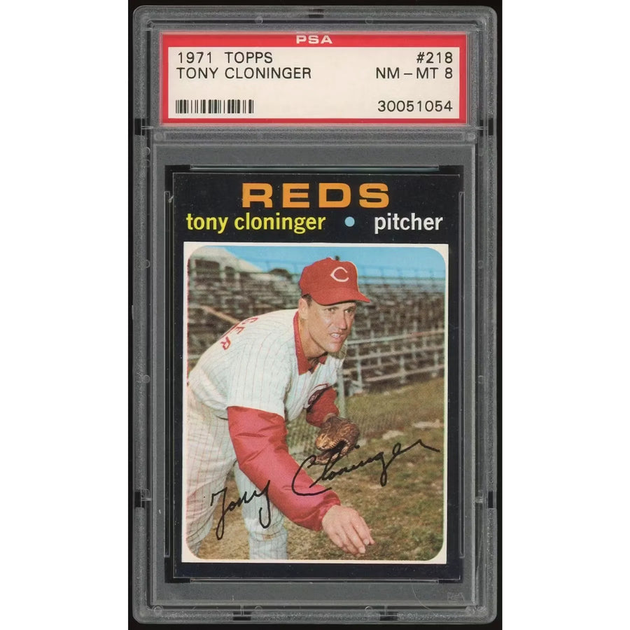 Tony Cloninger 1971 Topps #218 Baseball Card | PSA 8