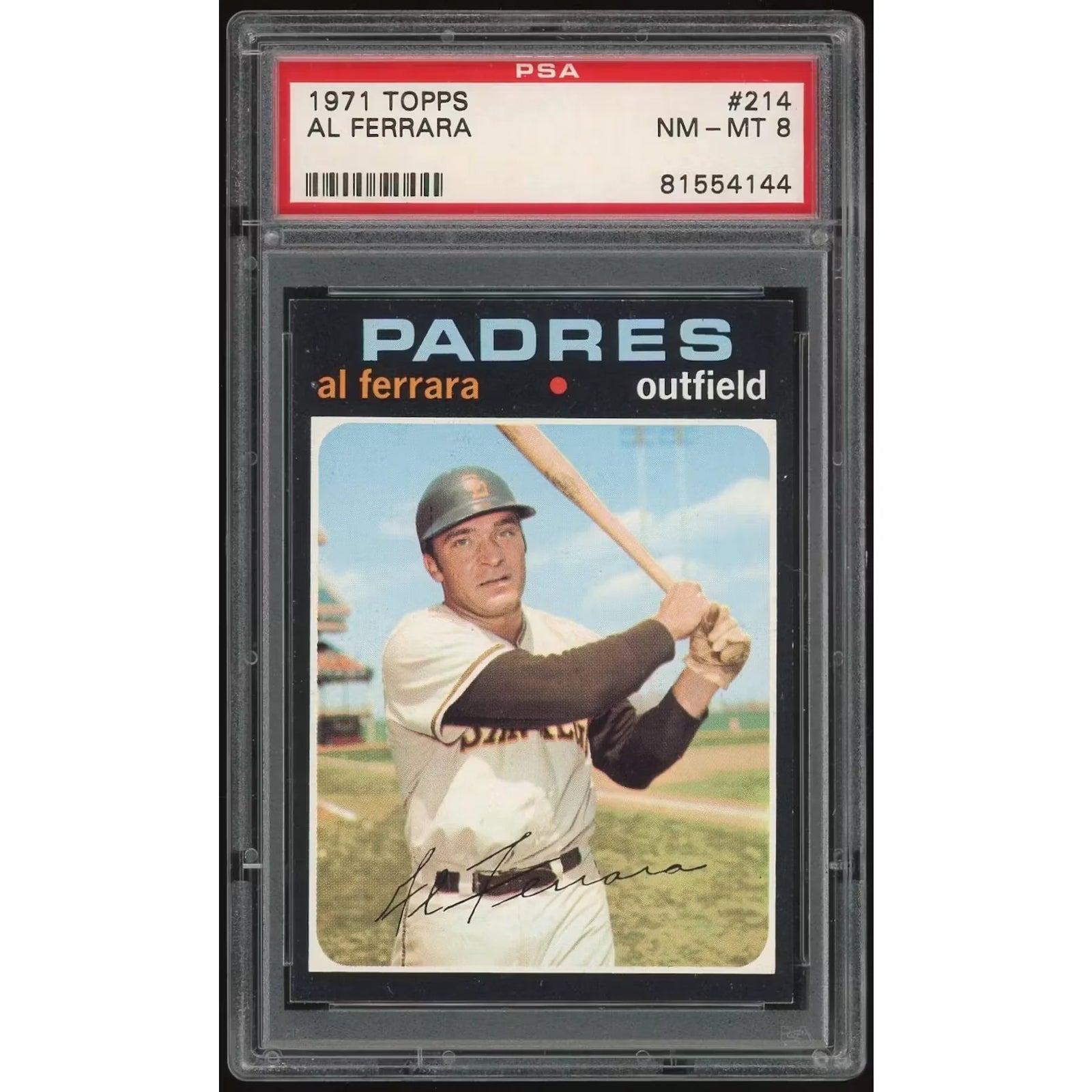Al Ferrara 1971 Topps #214 Baseball Card | PSA 8