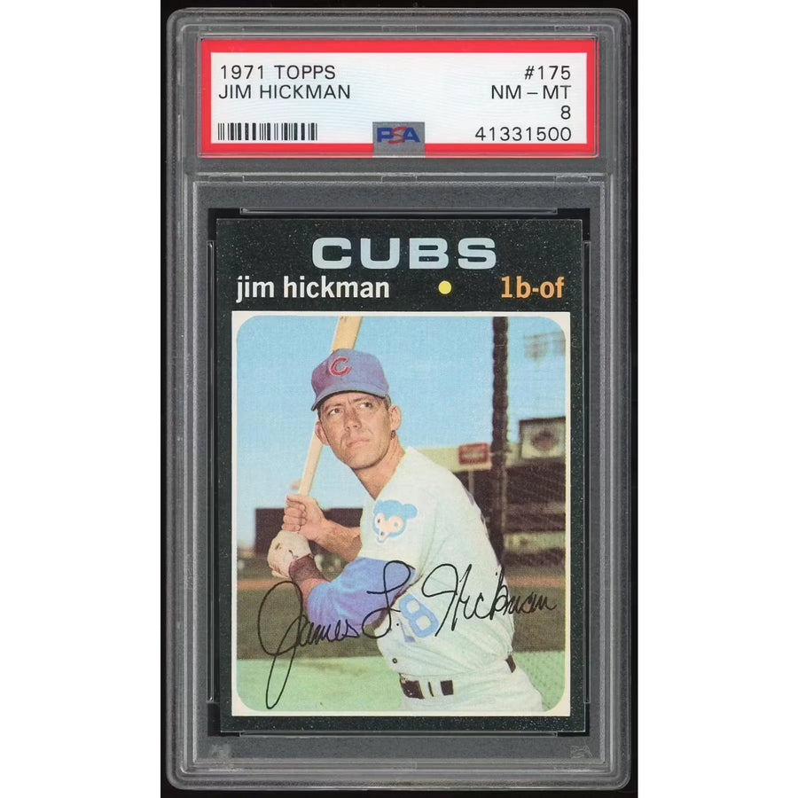 Jim Hickman 1971 Topps #175 Baseball Card | PSA 8