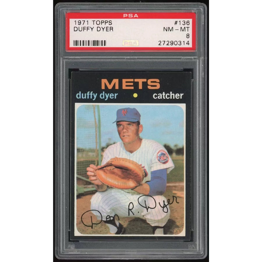 Duffy Dyer 1971 Topps Card #136 | PSA 8