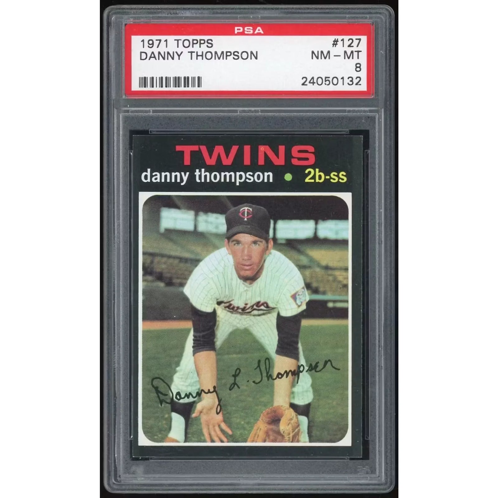 Danny Thompson 1971 Topps #127 Rookie Card | PSA 8