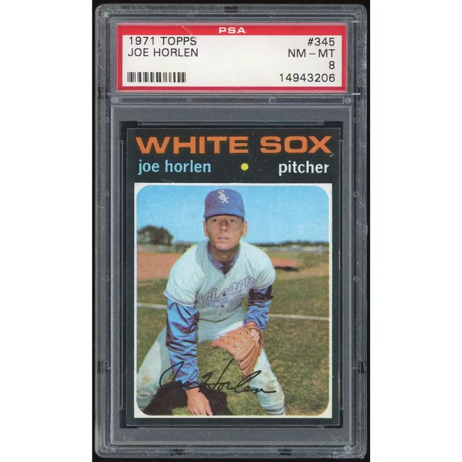 Joe Horlen 1971 Topps #345 Baseball Card | PSA 8